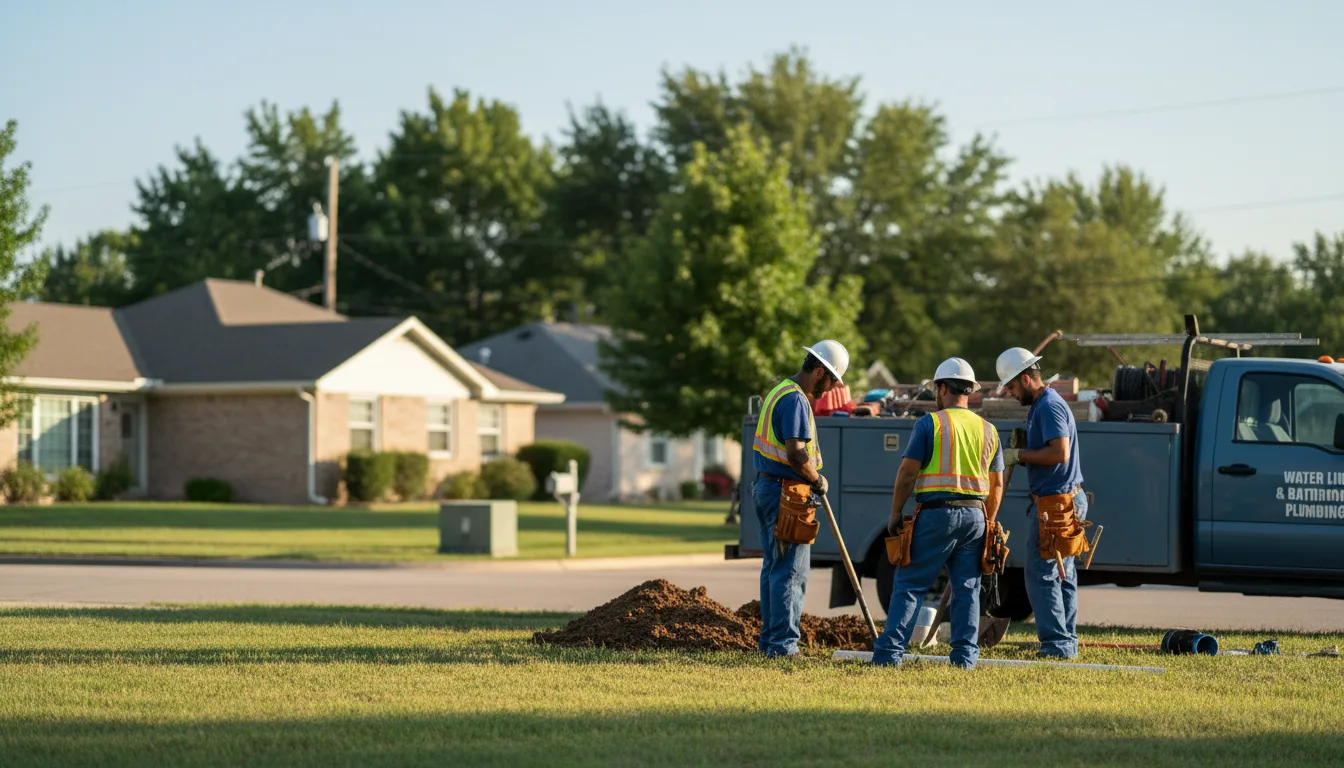 Residential water line and bathroom plumbing service in Curtis, WA